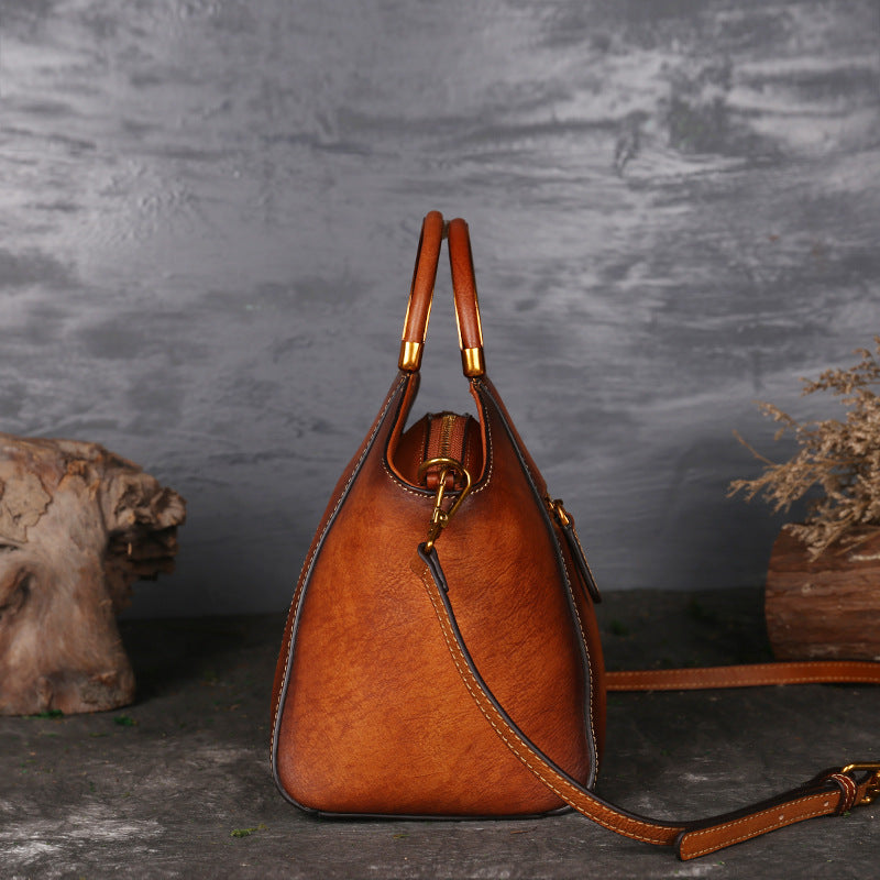 Embossed Leather Top-Handle Bag — product view 4