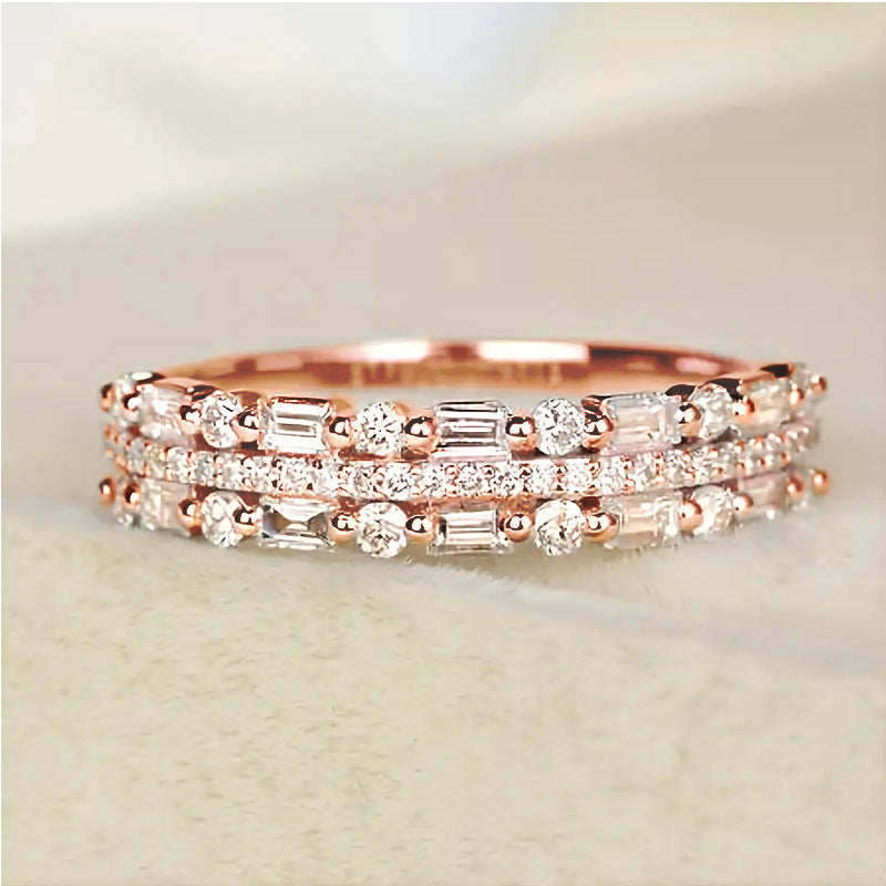 Zircon Triple-Band Ring — product view 7