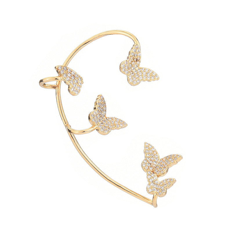 Crystal Butterfly Ear Clip — product view 3