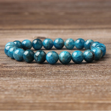 Blue Apatite Beaded Bracelet — product view 6
