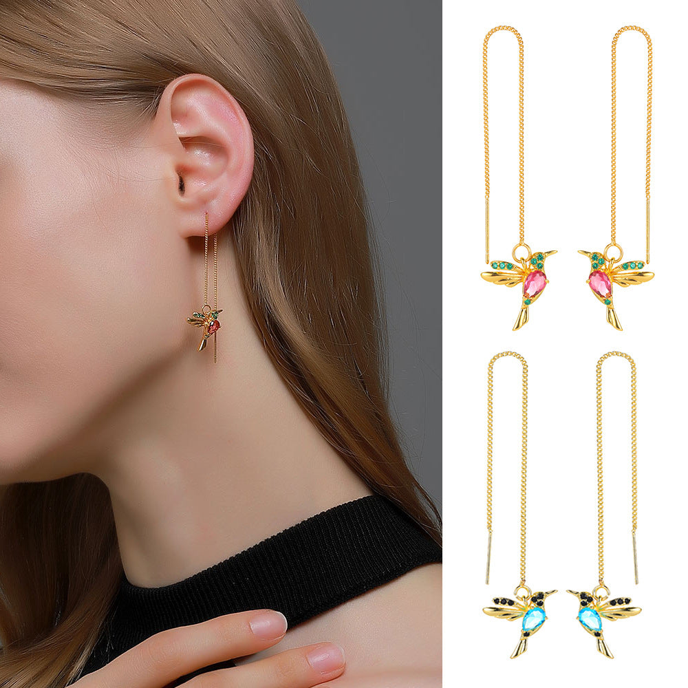Hummingbird Drop Earrings — product view 1