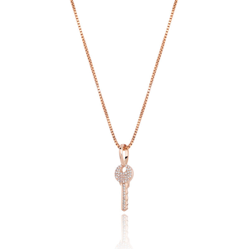 Sterling Silver Key Pendant — product view 1