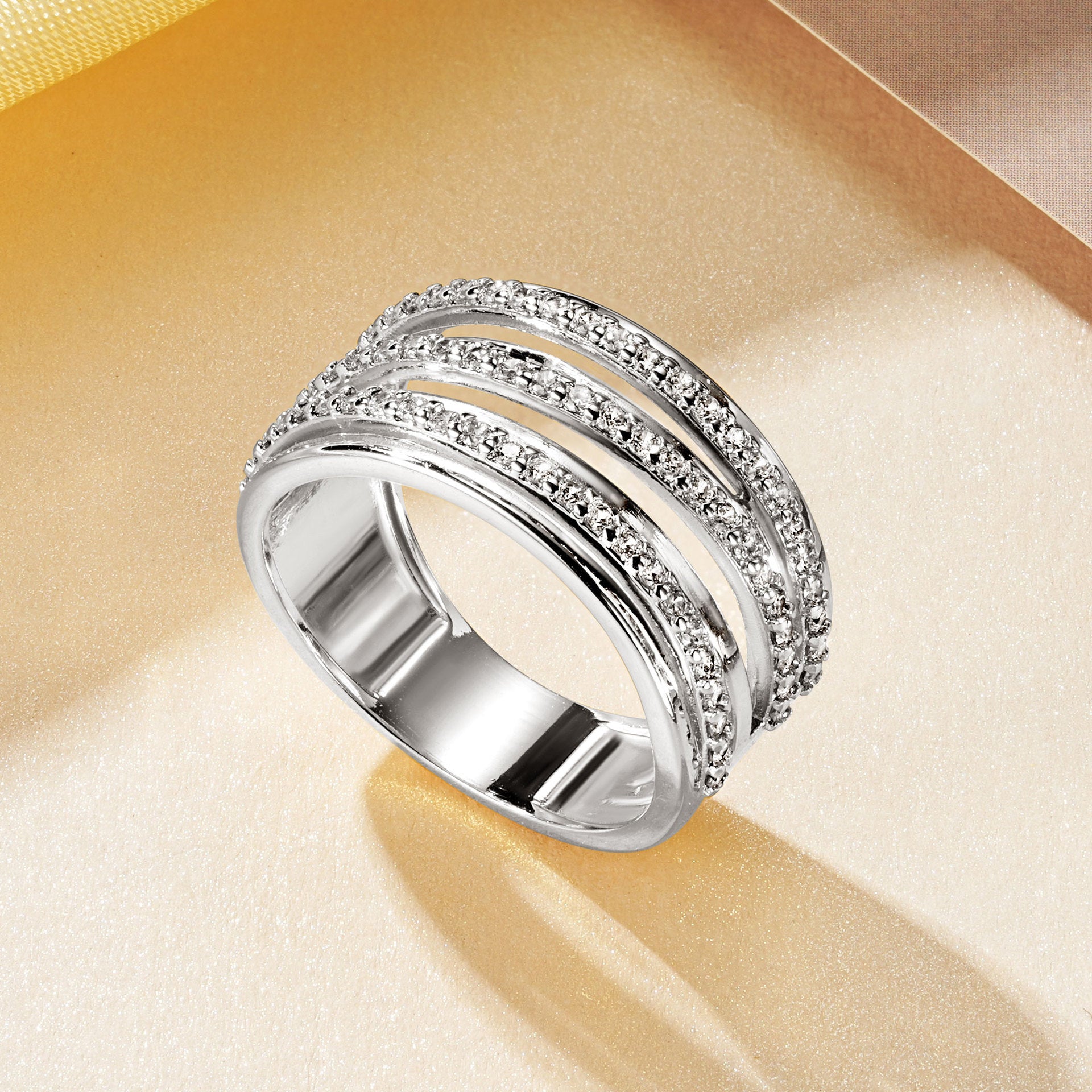 Geometric Multi-Band Ring - product view 1