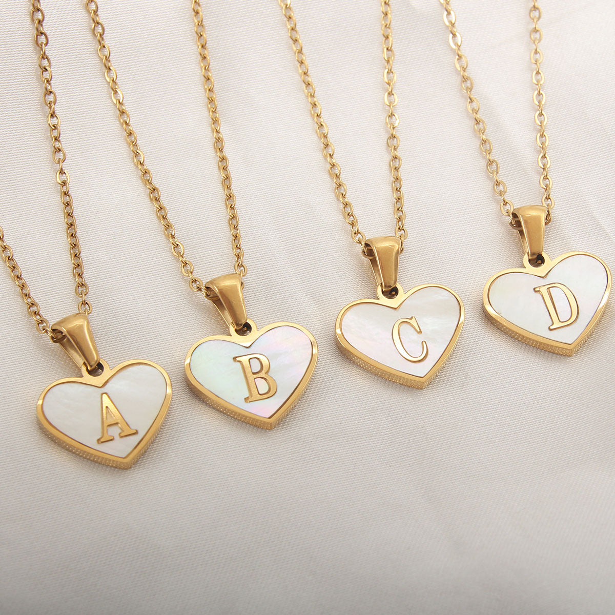 Initial Heart Pendant Necklace — product view 5