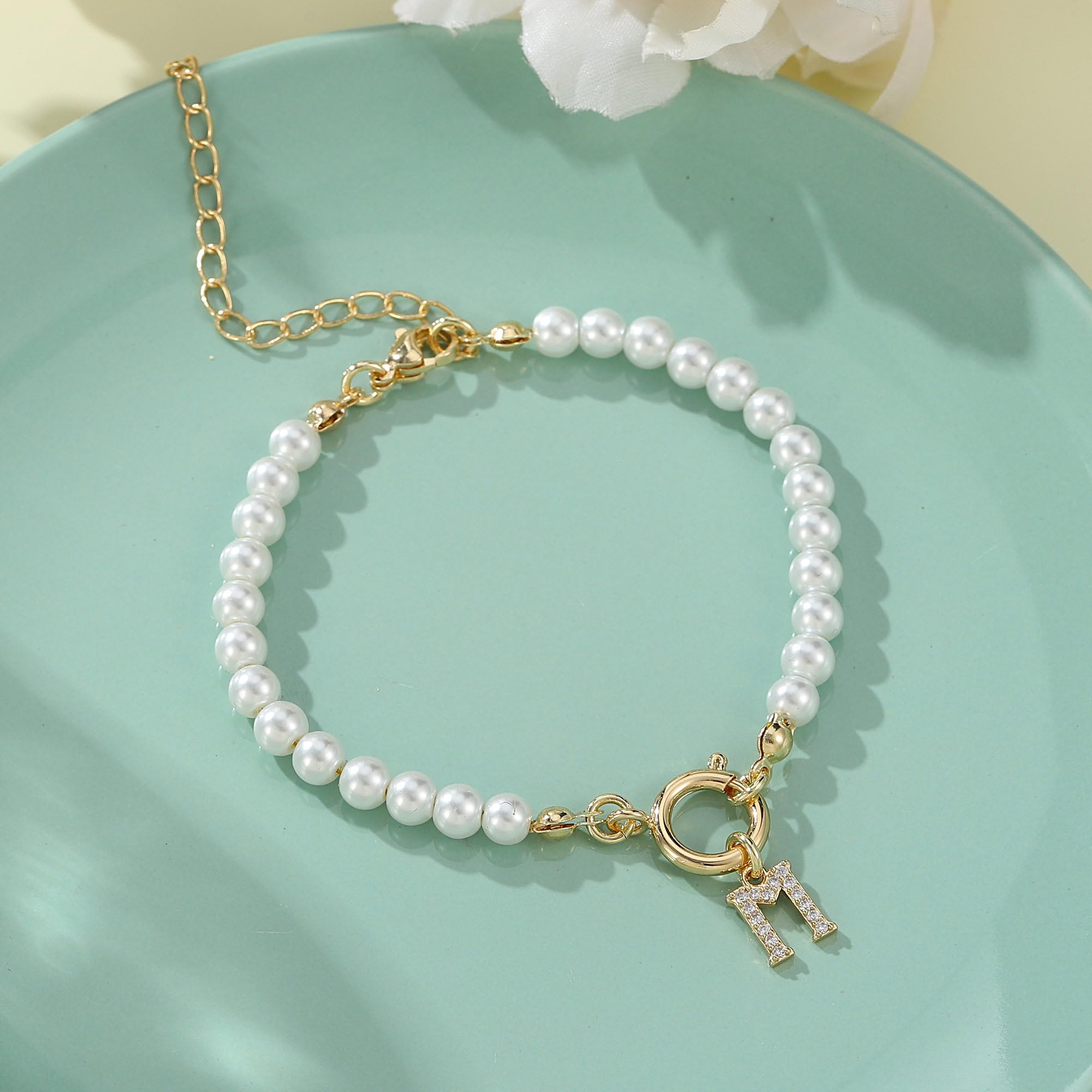 Initial Pearl Bracelet — product view 4