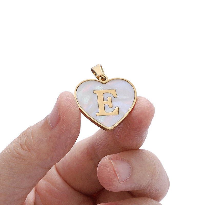 Initial Heart Pendant Necklace — product view 7