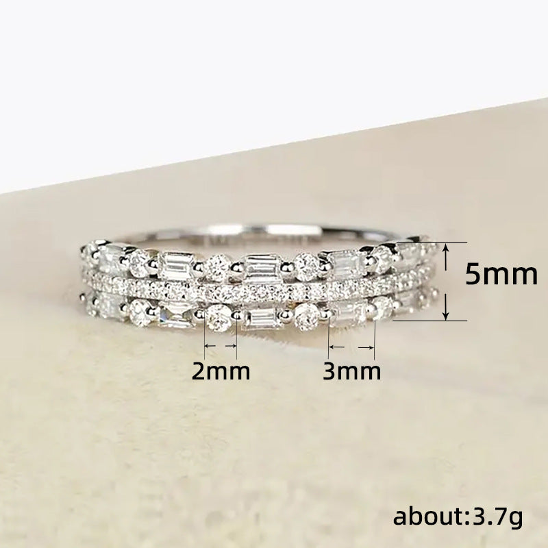 Zircon Triple-Band Ring — product view 6