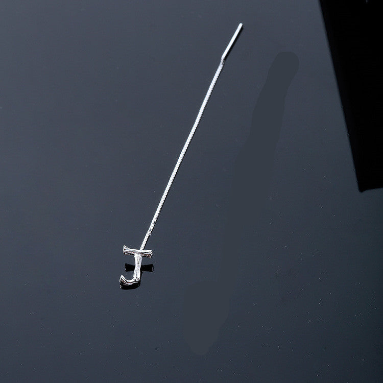 Sterling Silver Initial Drop Earrings — product view 20