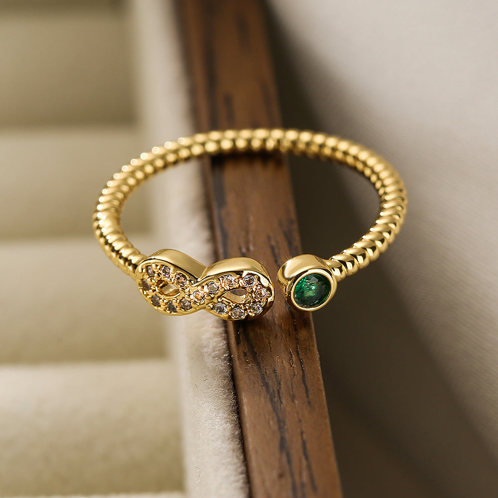 Evil Eye Cross Adjustable Ring — product view 4