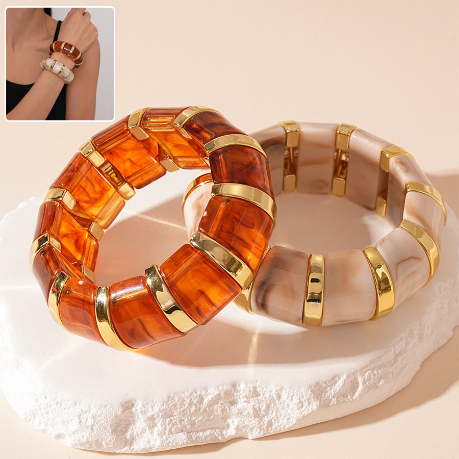 Marbled Acrylic Bangle - product view 1