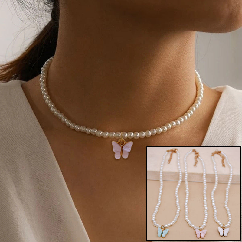 Bow Glass-Bead Choker — product view 1