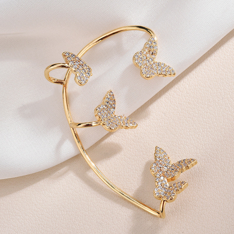 Crystal Butterfly Ear Clip — product view 4