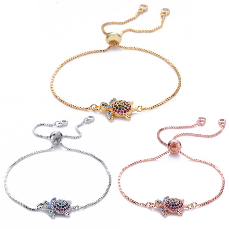 Crystal Turtle Bracelet — product view 4