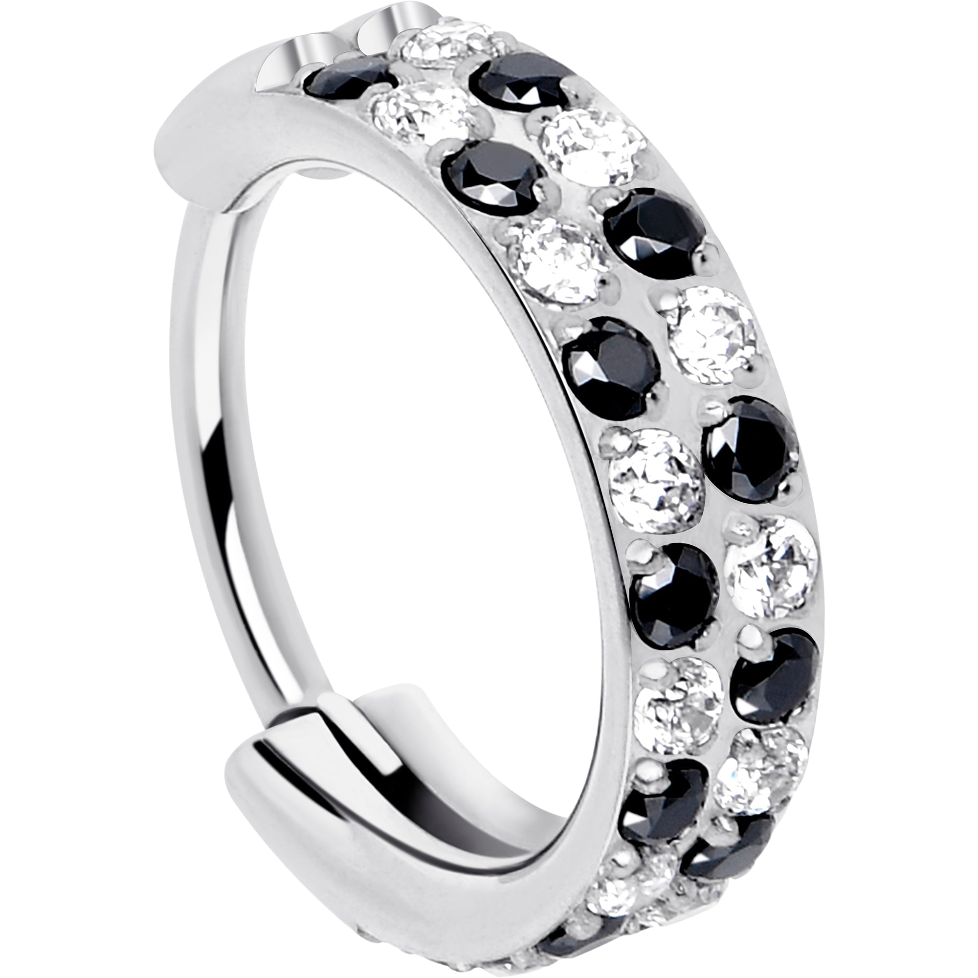 Checkerboard hinged nose ring alternate view 12