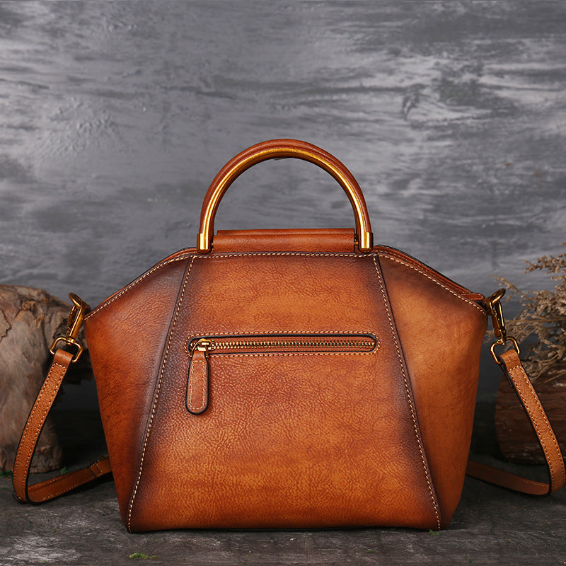 Embossed Leather Top-Handle Bag — product view 3