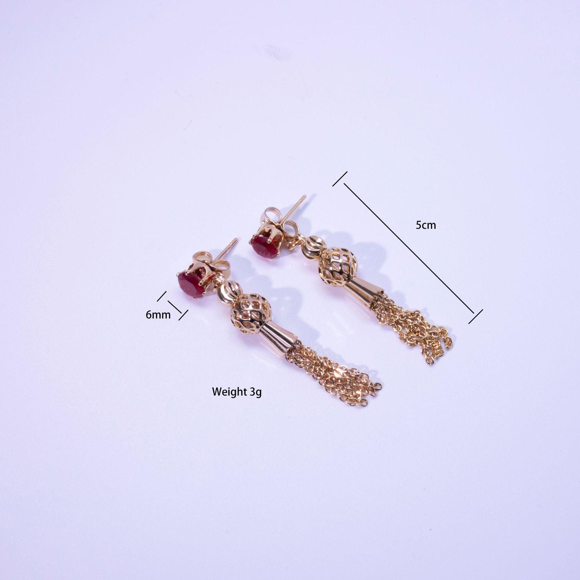 Gold-Tone Tassel Drop Earrings — product view 4