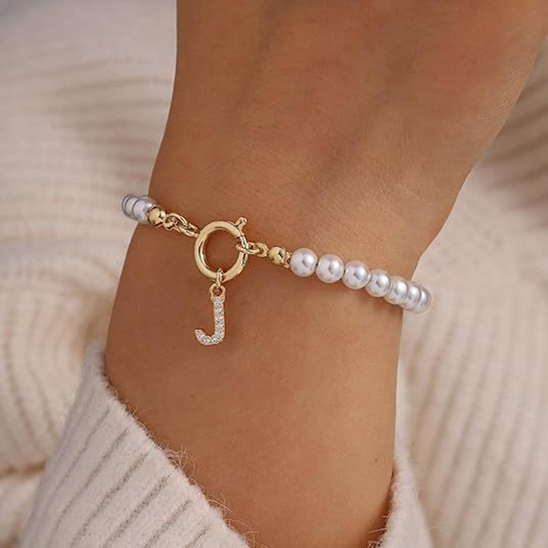 Initial Pearl Bracelet — product view 2