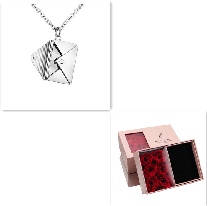 Envelope Pendant Necklace — product view 10