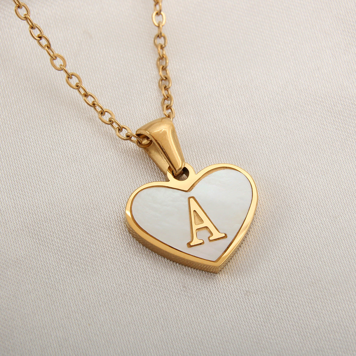 Initial Heart Pendant Necklace — product view 10