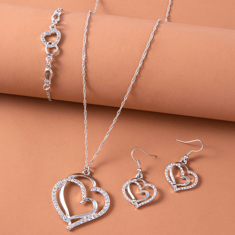 Crystal Heart Jewelry Set - product view 1